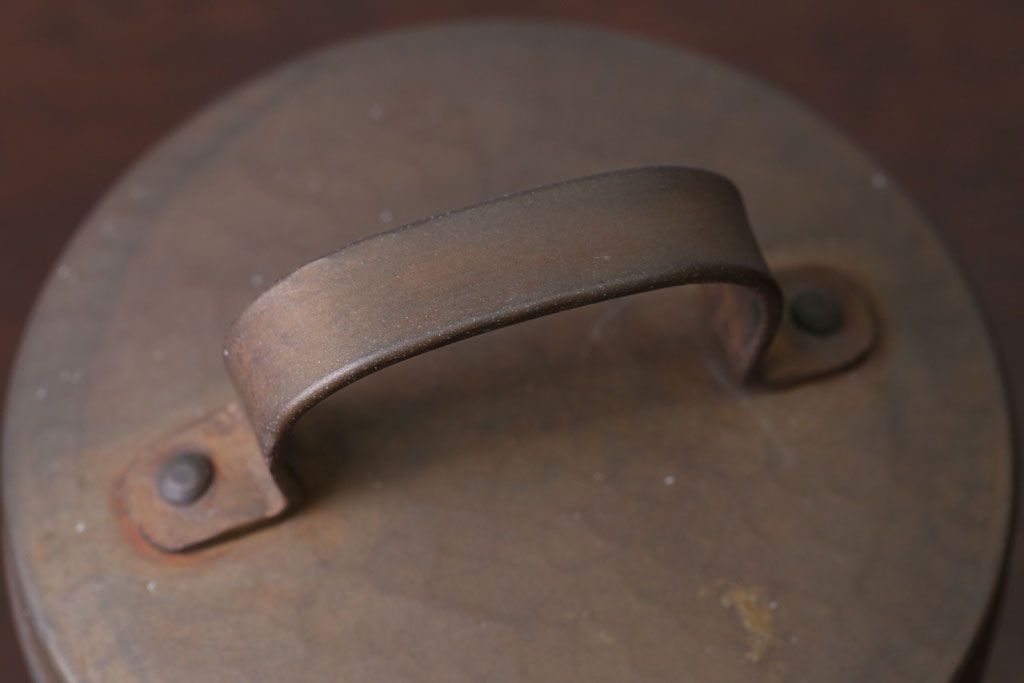 アンティーク雑貨　中古　銅製　キッチンペーパーホルダーと小物入れ2点セット