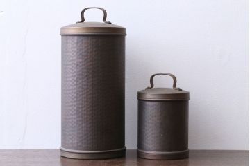 アンティーク雑貨　中古　銅製　キッチンペーパーホルダーと小物入れ2点セット