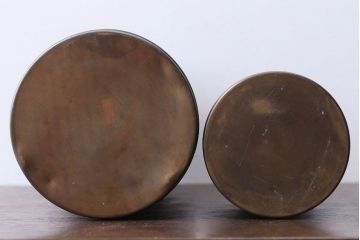 アンティーク雑貨　中古　銅製　キッチンペーパーホルダーと小物入れ2点セット