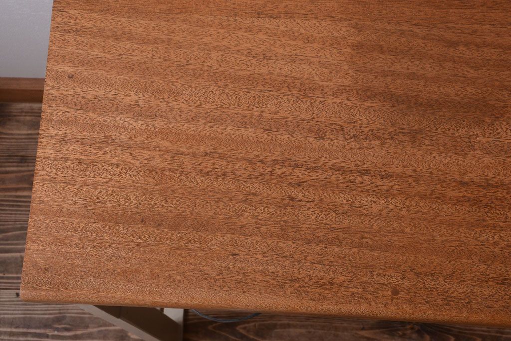 アンティーク家具　アンティークペイント　引き出し2杯付きの上品なシンプル平机(テーブル)