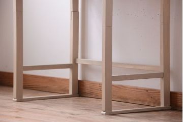 アンティーク家具　アンティークペイント　引き出し2杯付きの上品なシンプル平机(テーブル)