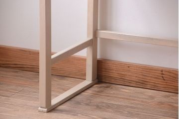 アンティーク家具　アンティークペイント　引き出し2杯付きの上品なシンプル平机(テーブル)