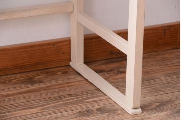 アンティーク家具　アンティークペイント　引き出し2杯付きの上品なシンプル平机(テーブル)