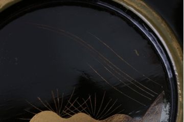 アンティーク雑貨　アンティーク　大正〜昭和初期　鯉の図　木製蒔絵椀2客