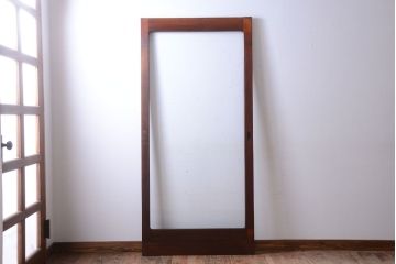 和製アンティーク　古い木の大きなガラス戸(1)