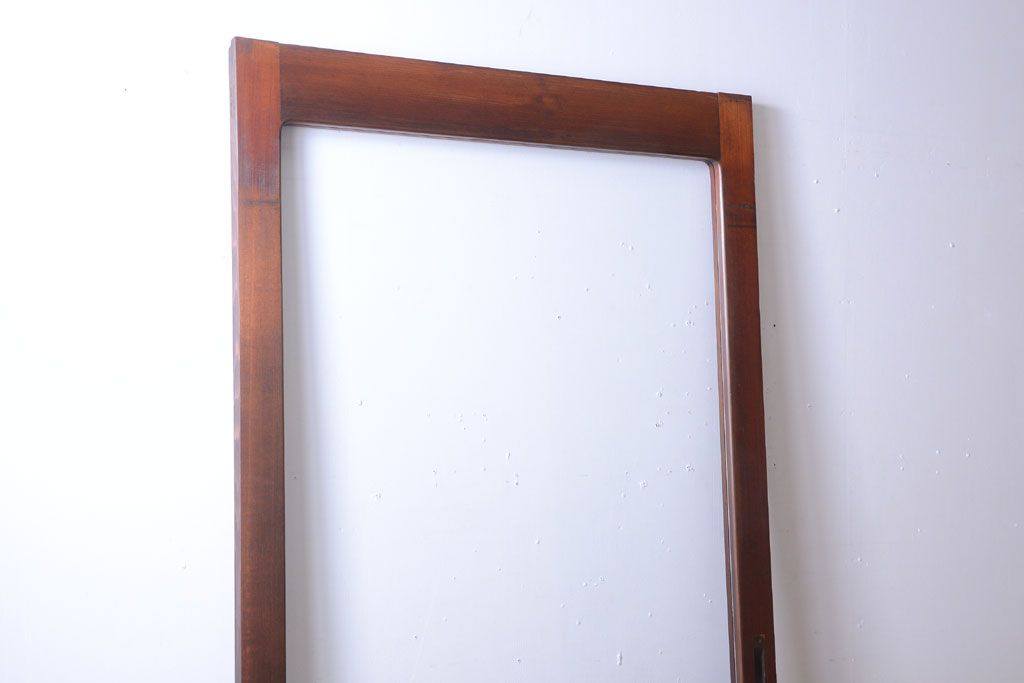 和製アンティーク　古い木の大きなガラス戸(1)