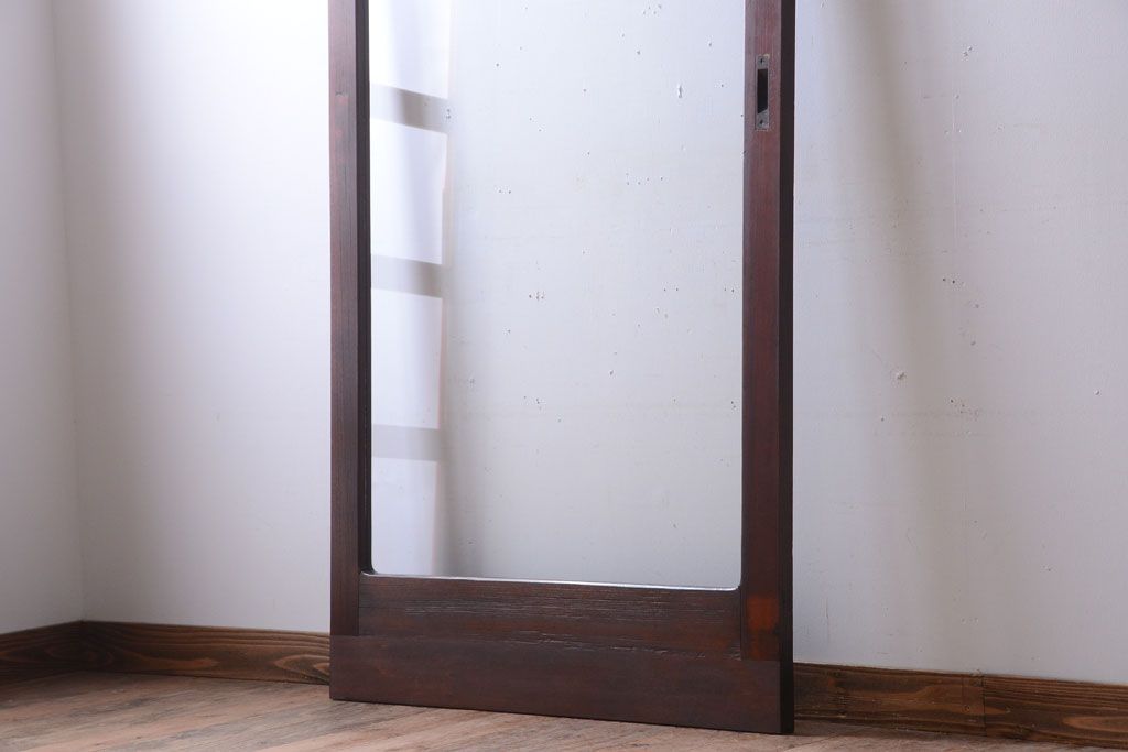 和製アンティーク　古い木の大きなガラス戸(1)