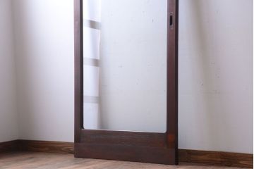 和製アンティーク　古い木の大きなガラス戸(1)