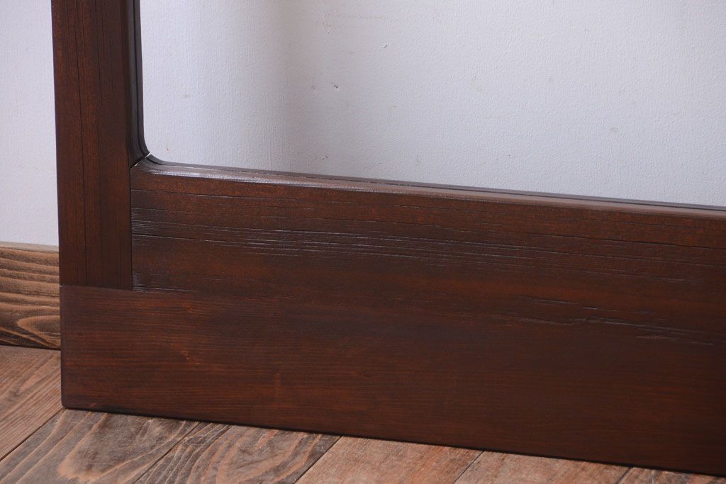 和製アンティーク　古い木の大きなガラス戸(1)