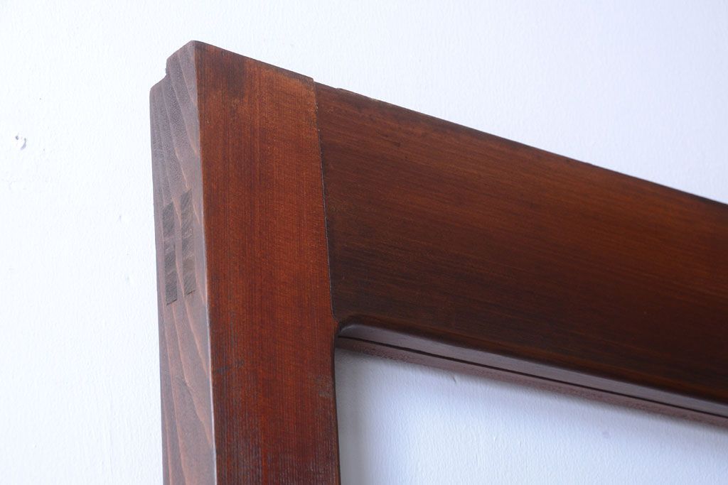 和製アンティーク　古い木の大きなガラス戸(1)