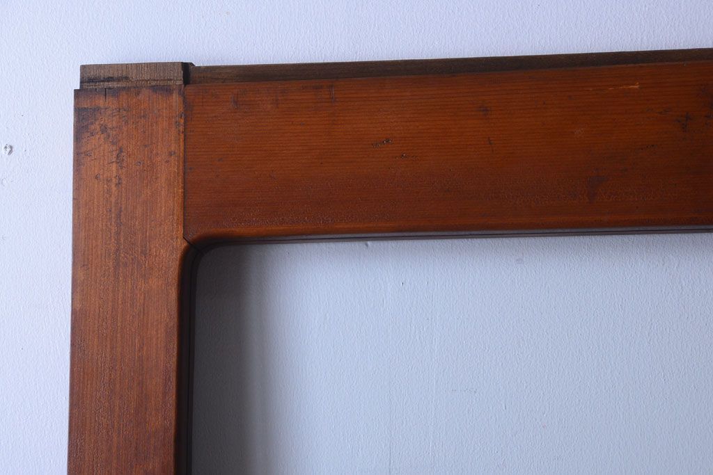 和製アンティーク　古い木の大きなガラス戸(1)