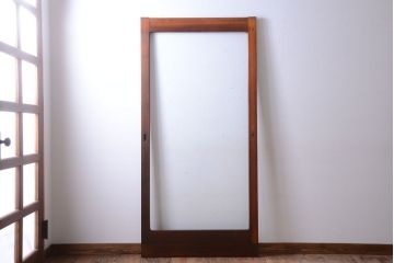 和製アンティーク　古い木の大きなガラス戸(2)