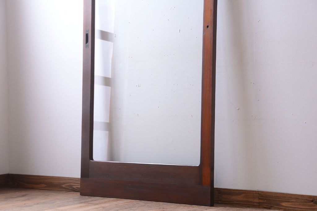 和製アンティーク　古い木の大きなガラス戸(2)