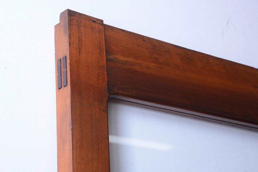 和製アンティーク　古い木の大きなガラス戸(2)