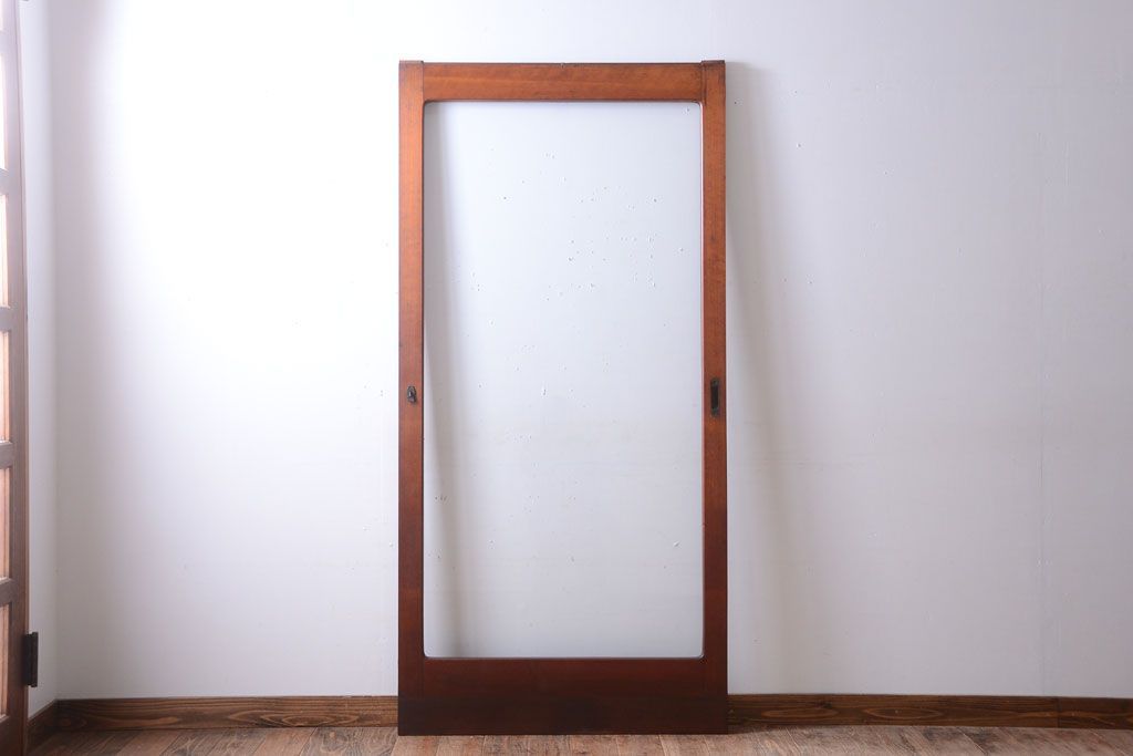 和製アンティーク　古い木の大きなガラス戸(2)