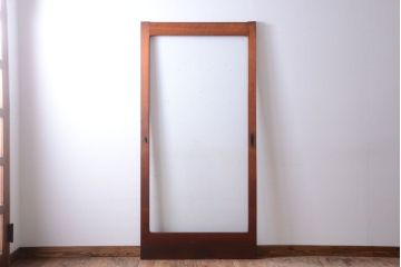 和製アンティーク　古い木の大きなガラス戸(2)