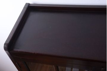 アンティーク家具　和製アンティーク　面取りガラスの上品な古い本箱