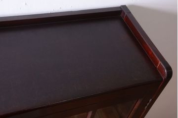 アンティーク家具　和製アンティーク　面取りガラスの上品な古い本箱