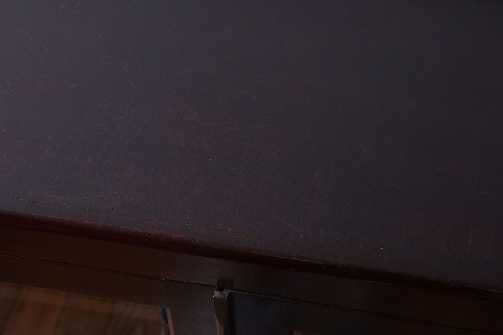 アンティーク家具　和製アンティーク　面取りガラスの上品な古い本箱