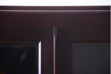 アンティーク家具　和製アンティーク　面取りガラスの上品な古い本箱