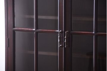 アンティーク家具　和製アンティーク　面取りガラスの上品な古い本箱