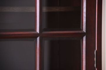 アンティーク家具　和製アンティーク　面取りガラスの上品な古い本箱