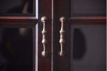 アンティーク家具　和製アンティーク　面取りガラスの上品な古い本箱