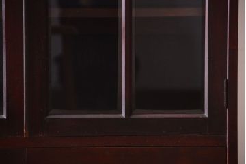 アンティーク家具　和製アンティーク　面取りガラスの上品な古い本箱