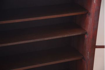 アンティーク家具　和製アンティーク　面取りガラスの上品な古い本箱