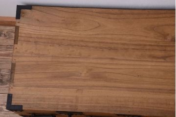 アンティーク家具　古民具・骨董　明治期　アンティーク木味桐箪笥ローボード(引き出し・衣装箪笥)