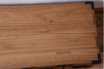 アンティーク家具　古民具・骨董　明治期　アンティーク木味桐箪笥ローボード(引き出し・衣装箪笥)