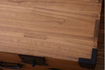 アンティーク家具　古民具・骨董　明治期　アンティーク木味桐箪笥ローボード(引き出し・衣装箪笥)