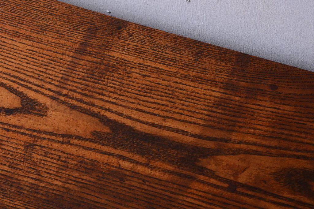 アンティーク家具　和製アンティーク　蛇腹戸付き!古い木の珍しい収納棚(戸棚)