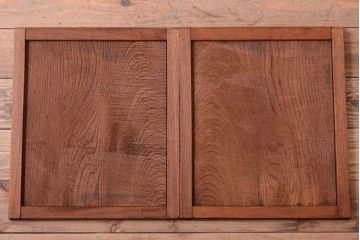 アンティーク家具　和製アンティーク　蛇腹戸付き!古い木の珍しい収納棚(戸棚)