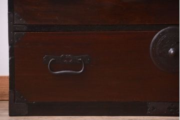 アンティーク家具　古民具・骨董　明治〜大正　前面栗材!アンティーク最上箪笥