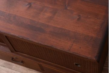 アンティーク家具　和製アンティーク　引き出し3杯付き!古い桐箪笥ローボード