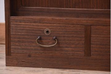 アンティーク家具　和製アンティーク　引き出し3杯付き!古い桐箪笥ローボード