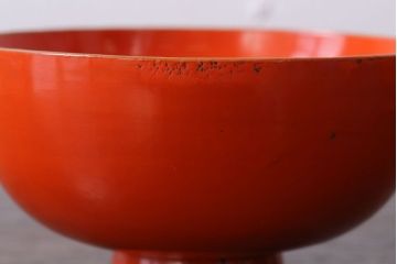 和製アンティーク　松竹梅の朱塗り椀5客セット