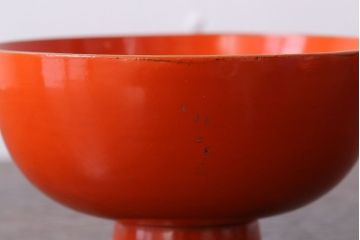 和製アンティーク　松竹梅の朱塗り椀5客セット