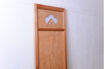 和製アンティーク　秋田杉一枚板!玉杢の木味が美しい引き戸(板戸)