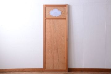 和製アンティーク　秋田杉一枚板!玉杢の木味が美しい引き戸(板戸)