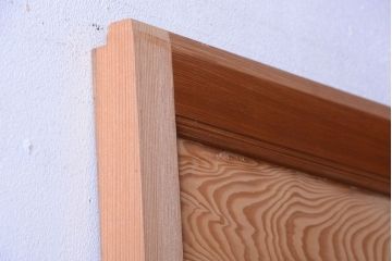 和製アンティーク　秋田杉一枚板!玉杢の木味が美しい引き戸(板戸)(2)