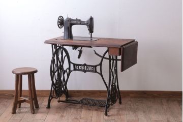 アンティーク家具　ジャンク品　イギリスアンティーク　インダストリアルシンガーミシン