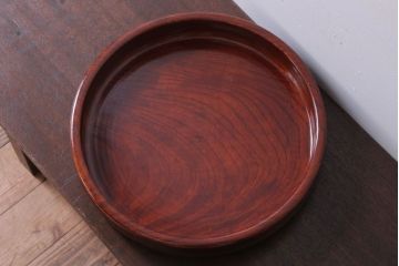 和製アンティーク　大正〜昭和　古い欅材のお盆(トレー)(1)