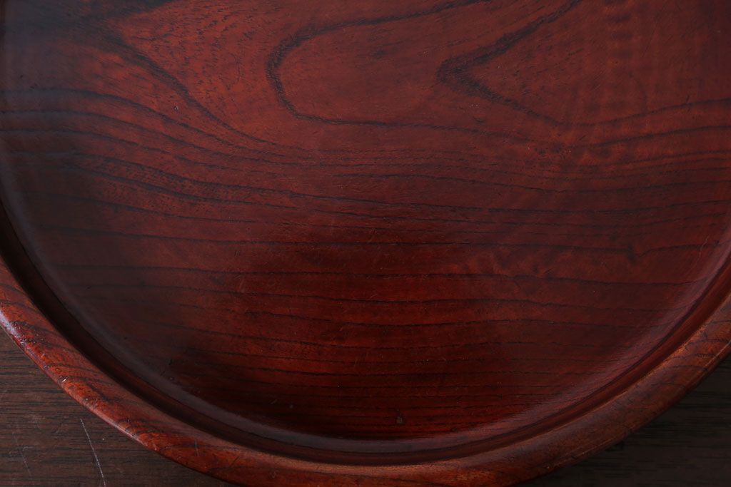 アンティーク雑貨　和製アンティーク　大正〜昭和　古い欅材のお盆(トレー)(2)