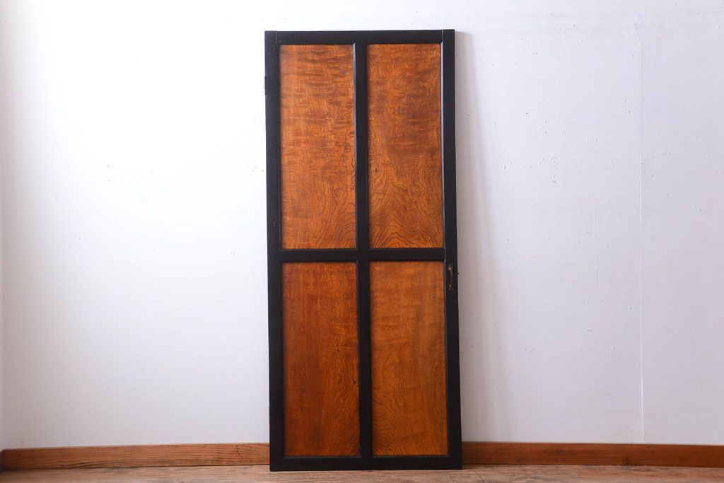 和製アンティーク　鏡板欅材!古い木のドア(扉)(2)