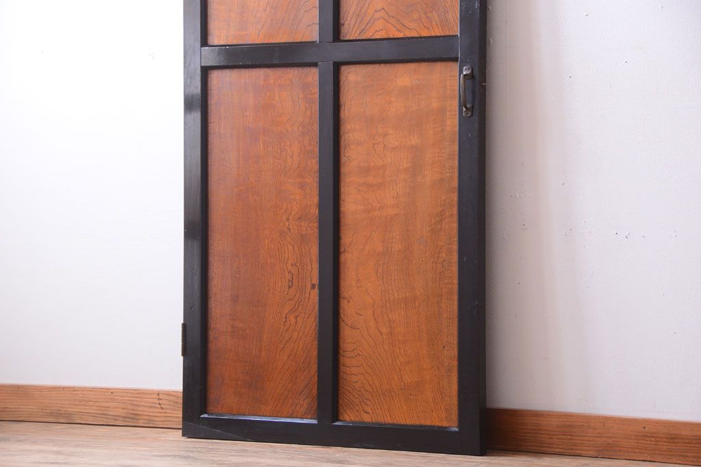 和製アンティーク　鏡板欅材!古い木のドア(扉)(2)