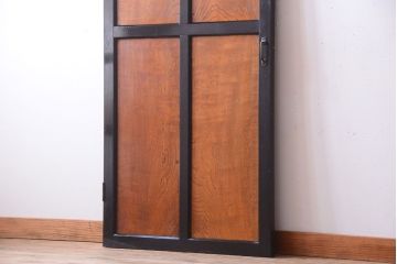 和製アンティーク　鏡板欅材!古い木のドア(扉)(2)