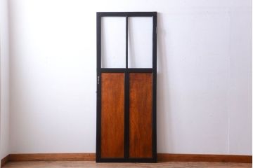 和製アンティーク　腰板欅材!古い木のドア(扉)