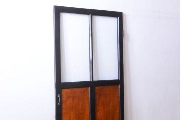 和製アンティーク　腰板欅材!古い木のドア(扉)